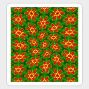 Red Blossom Pattern Sticker